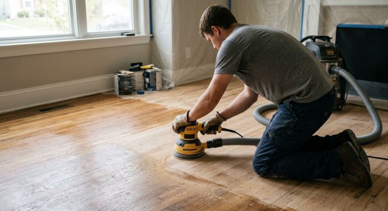Our team working on Wood Floor Service projects in Seneca, SC