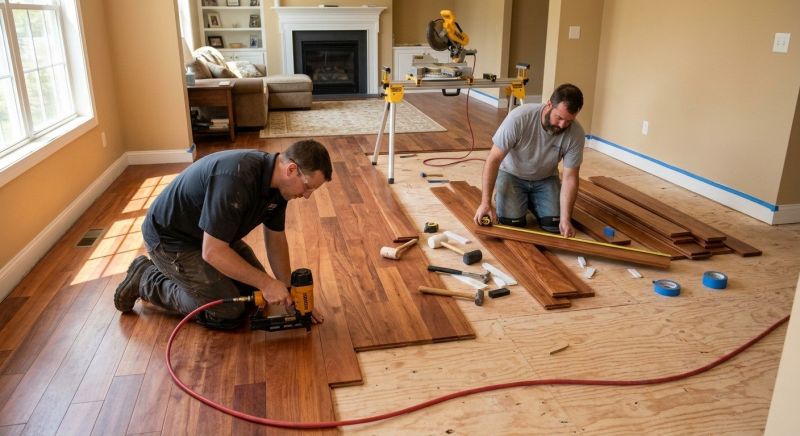 Cherry Floor Installation in Toccoa, GA
