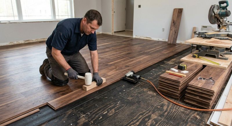 Walnut Flooring Installation in Seneca, SC