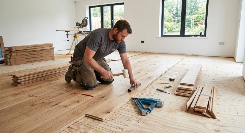 White Oak Floor Installation in Seneca, SC